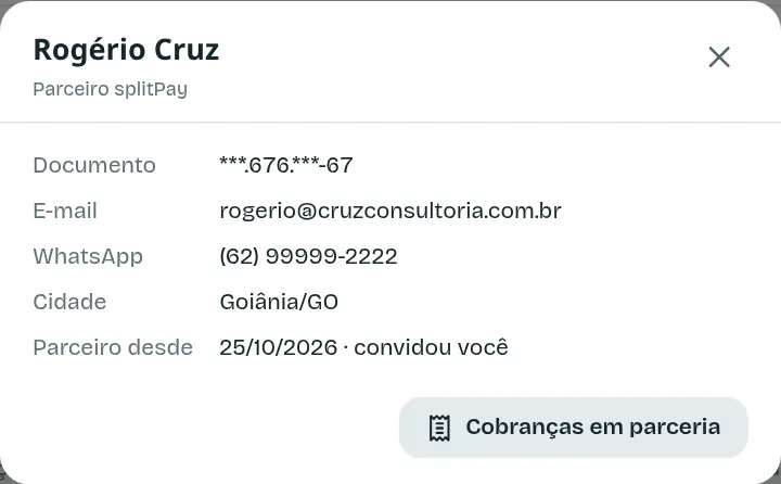 Os detalhes de um parceiro