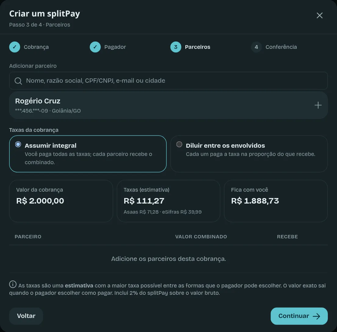 A busca de parceiros no passo 3